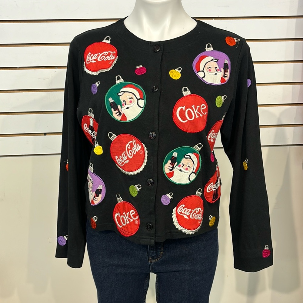 Vintage Coca-Cola Christmas Cardigan by Michael Simon